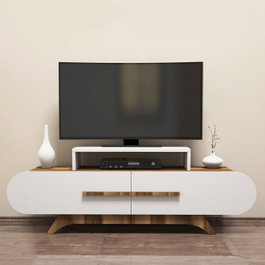 Hanah Home Soporte de TV Nogal y Blanco